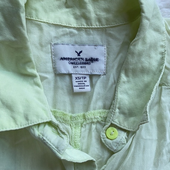 American Eagle Green Button Downs - Picture 3 of 6